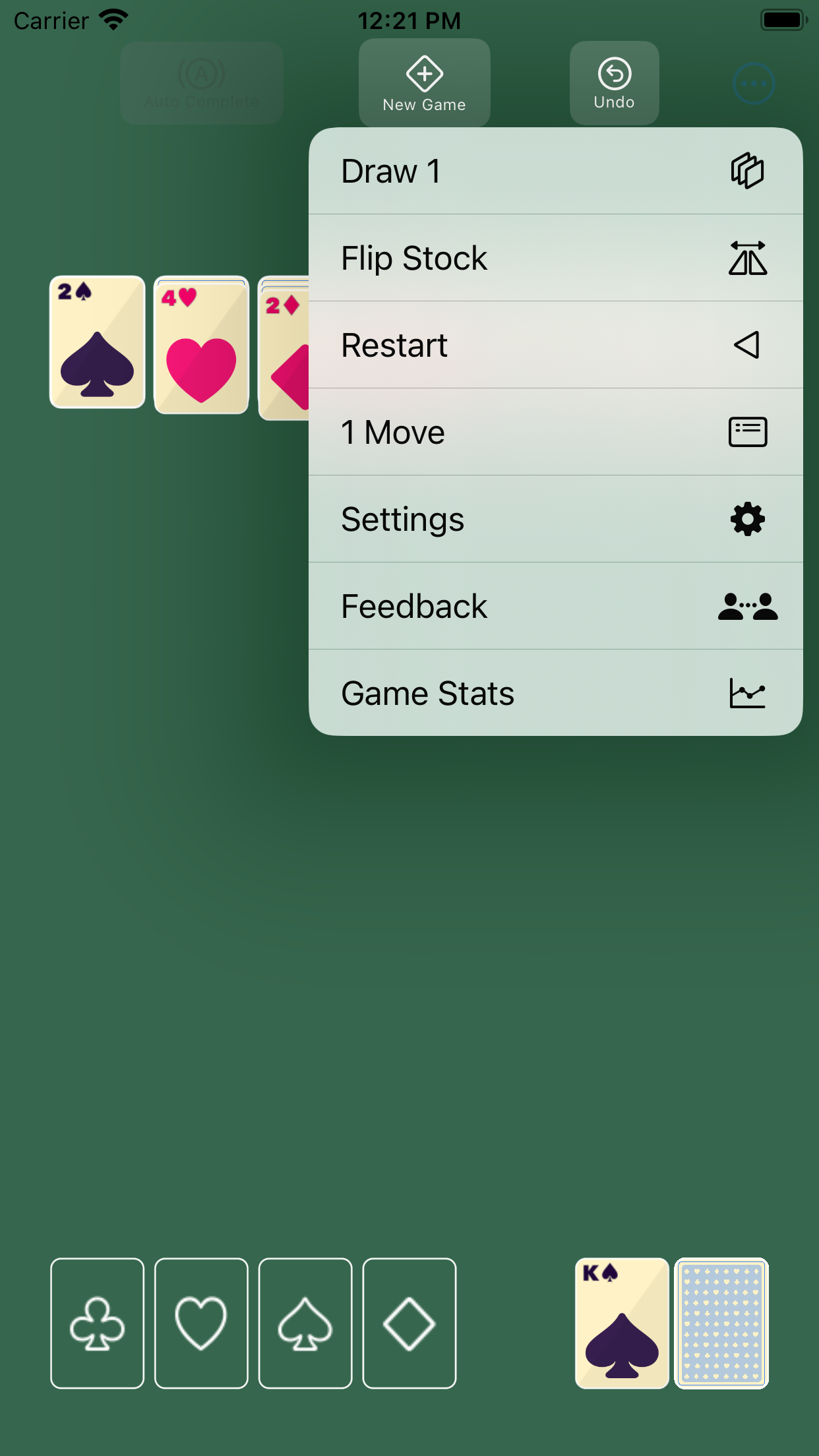 iPhone 8 Plus game menu